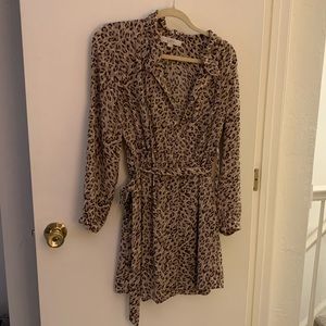 LOFT leopard print dress sz 8